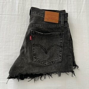 Levi’s black jean shorts